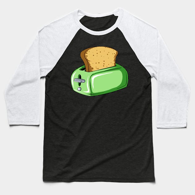 Toast Toaster Baseball T-Shirt by fromherotozero